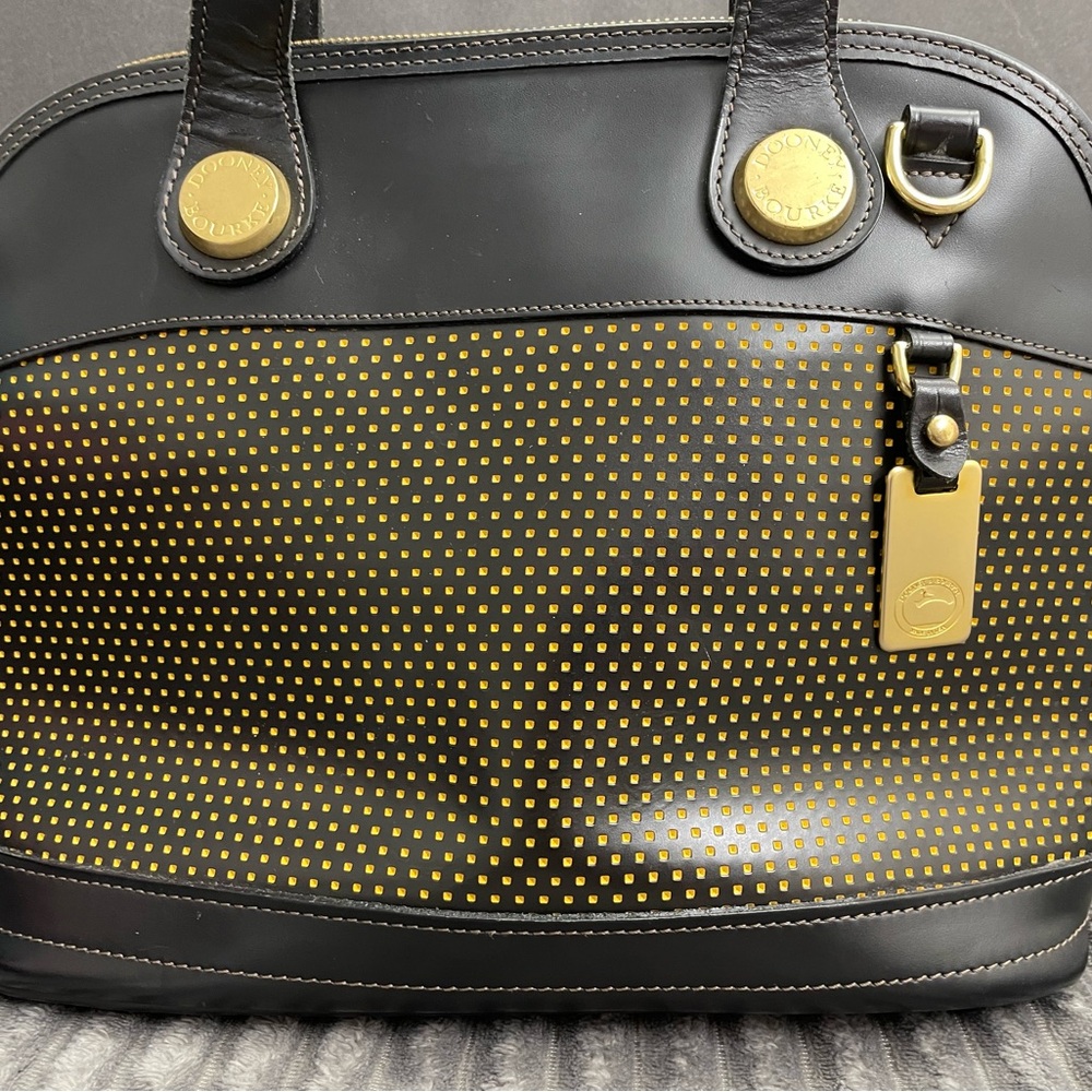 RARE Vintage DOONIE & BOURKE Cabriolet Black Handbag